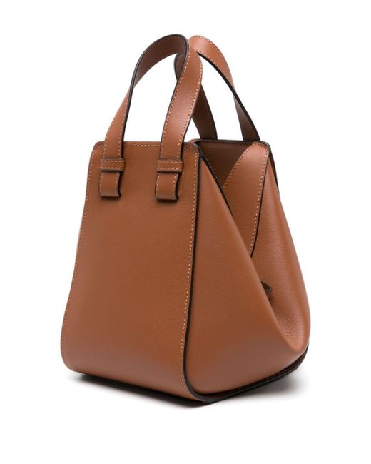 Loewe Brown Compact Hammock Leather Handbag