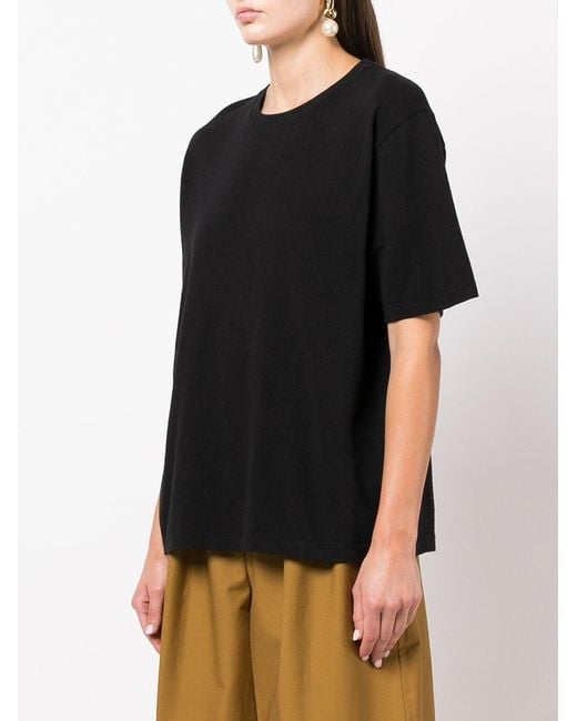 Khaite Black Mae Cotton T-Shirt