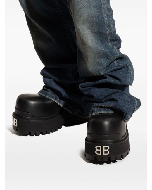 Balenciaga Black Giant Leather Boots for men