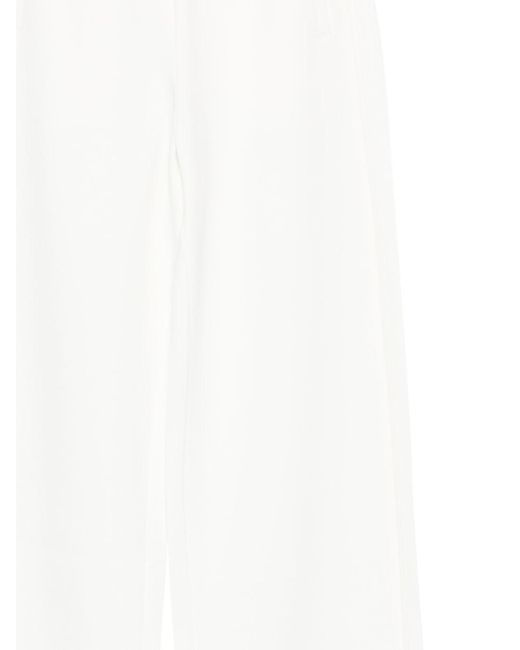 Emporio Armani White Cotton Trousers
