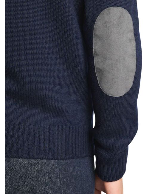 Fay Blue Fine Wool Turtleneck Sweater for men
