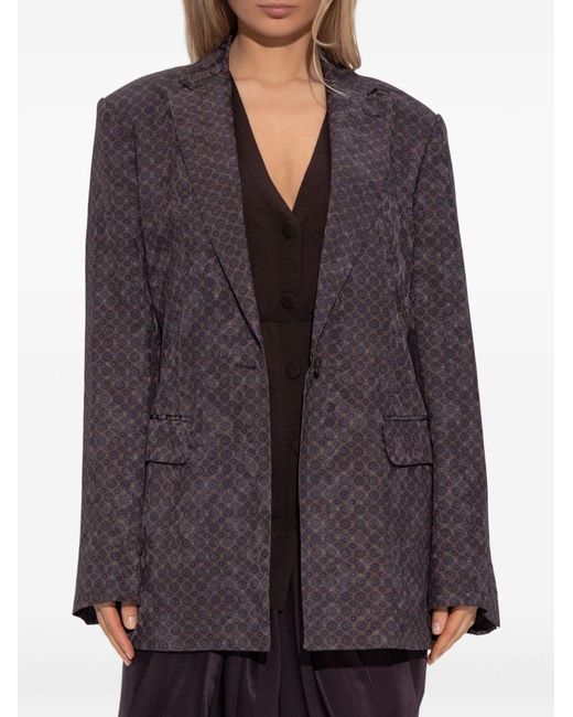 Dries Van Noten Black Baftan Single-Breasted Jacket
