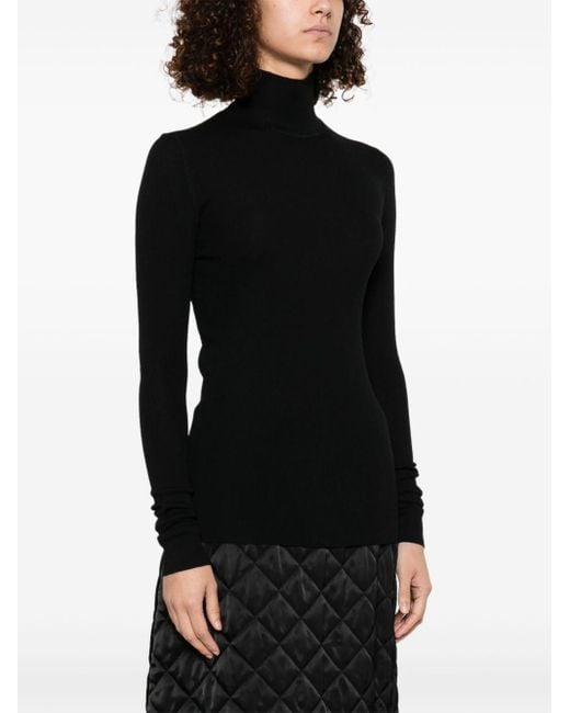 Bottega Veneta Black Wool Turtle-Neck Sweater
