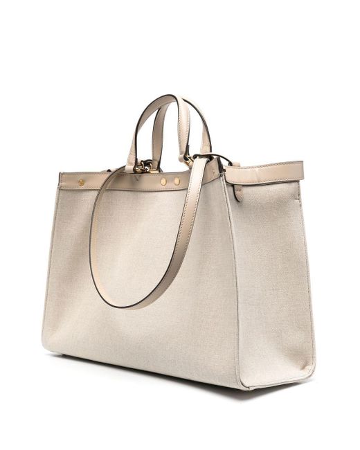 Fendi Peekaboo X-tote Ff-motif Bag in White | Lyst