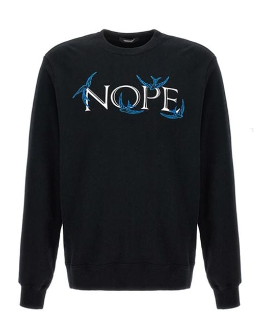 Undercover Blue "nope" Printed Sweatshirt for men