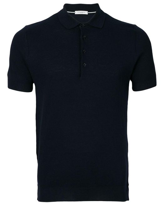 Paolo Pecora Black Cotton Polo Shirt for men
