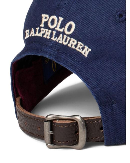 Polo Ralph Lauren Blue Hat With Teddy Bear Print for men