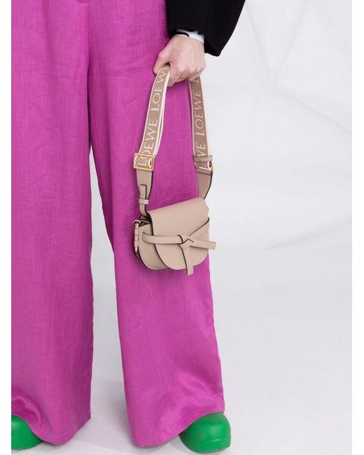 Borsa Gate Dual Mini di Loewe in Pink