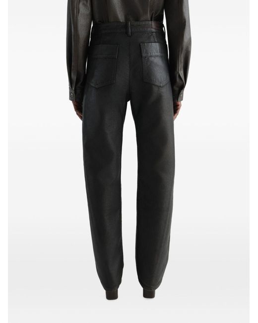 Lemaire Gray Leather Trousers