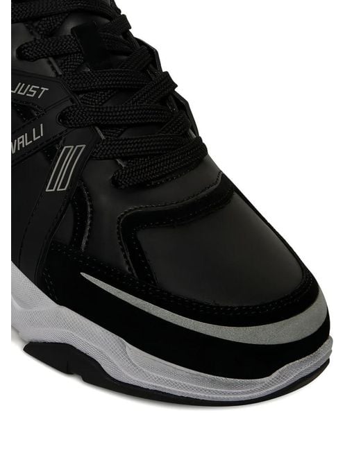 Just Cavalli Black Sneaker With Logo for men