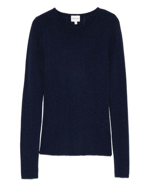 Herskind Blue Wool Crewneck Sweater