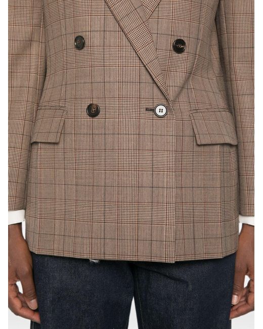 Chloé Brown Wool Double-Breasted Jacket