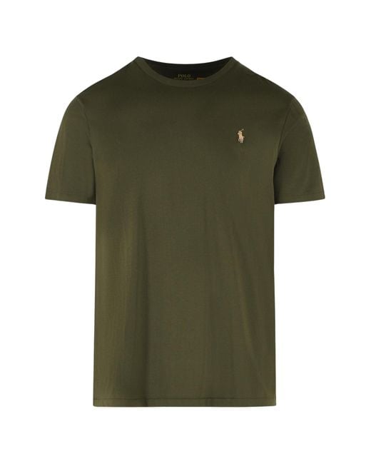 Polo Ralph Lauren Green Logo Crew Neck T-Shirt for men