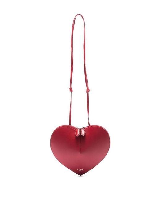 Alaïa Pink Le Coeur Leather Crossbody Bag
