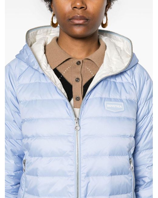 Duvetica Blue Caroma Quilted Puffer Jacket