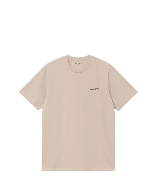Carhartt Natural Logo Cotton T-Shirt for men