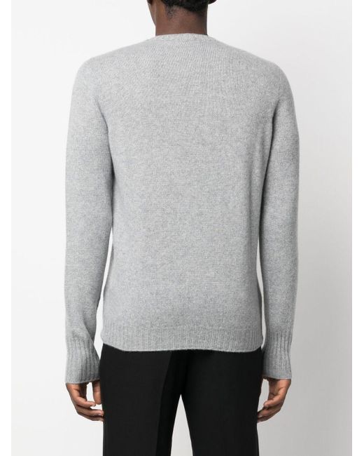 Drumohr Gray Round Neck Long Sleeves Sweather for men