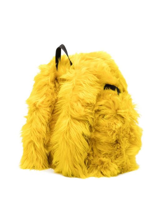 Off-White c/o Virgil Abloh Faux Fur Backpack in Yellow for  display picture 3