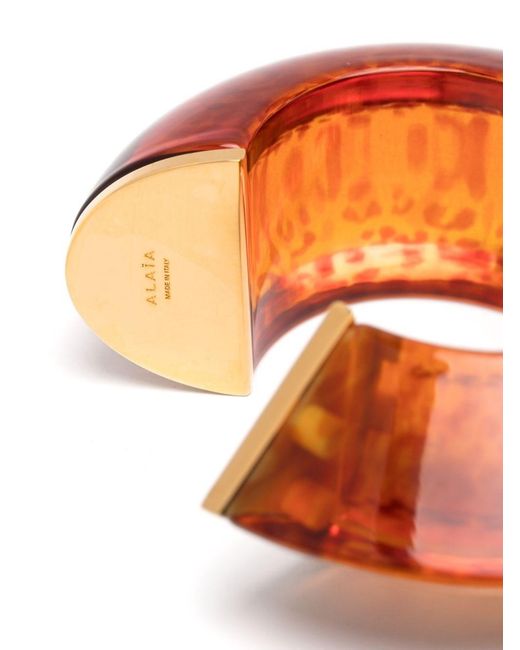 Alaïa Orange Edge Medium Cuff Bracelet