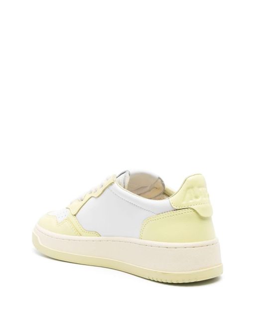 Autry White Medialist Low Leather Sneakers