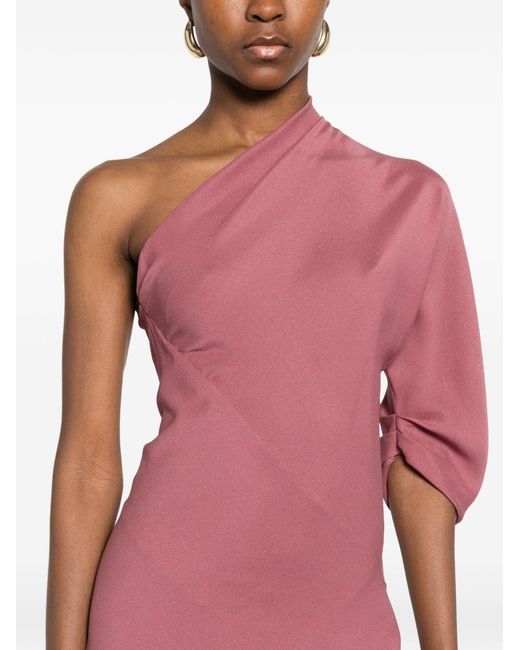 Cortana Pink Aldara Silk Long Dress