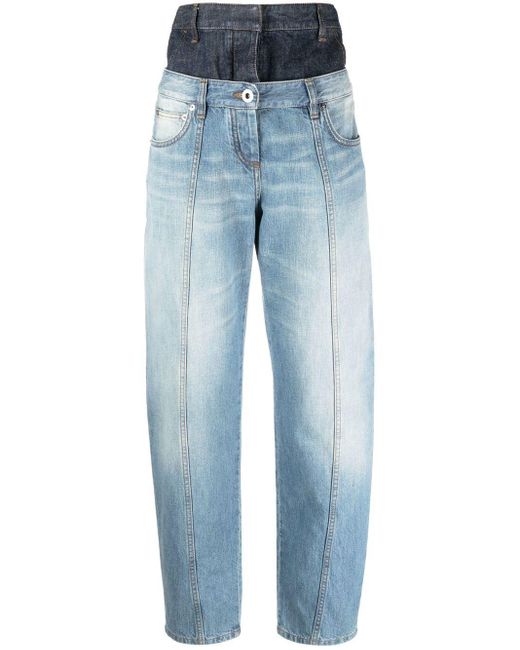Loewe High Waist Denim Jeans in Blue | Lyst