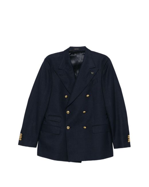 Gabriele Pasini Blue Double-Breasted Blazer for men