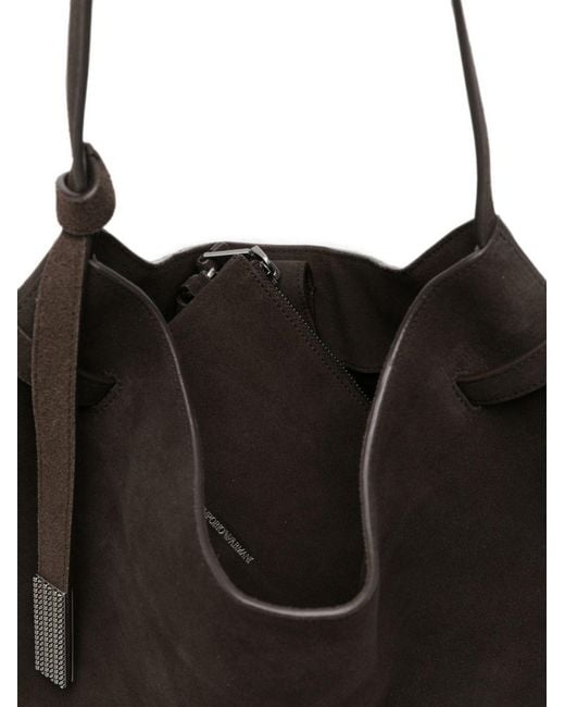 Emporio Armani Black Leather Hobo Bag