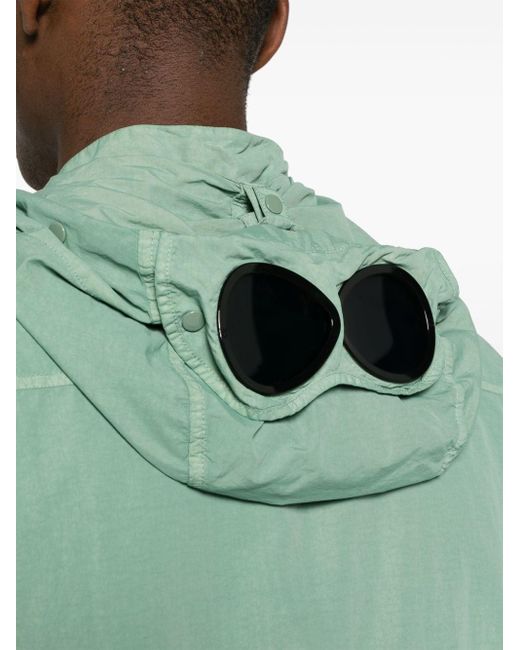 C P Company Green Goggle Nylon Overshirt for men
