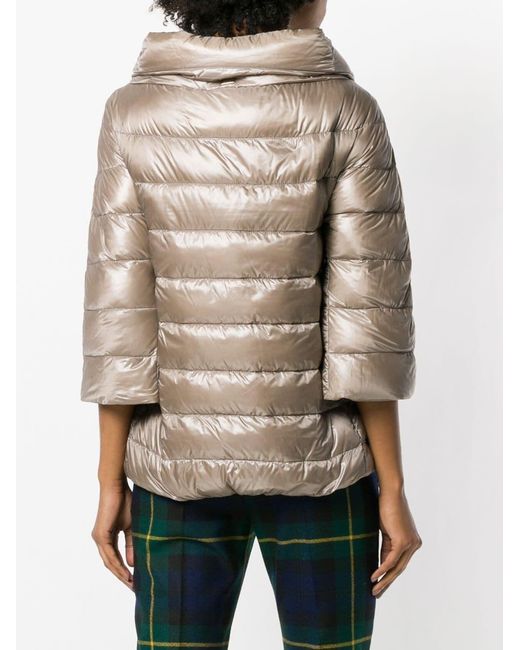 Herno Gray Aminta Nylon Cape