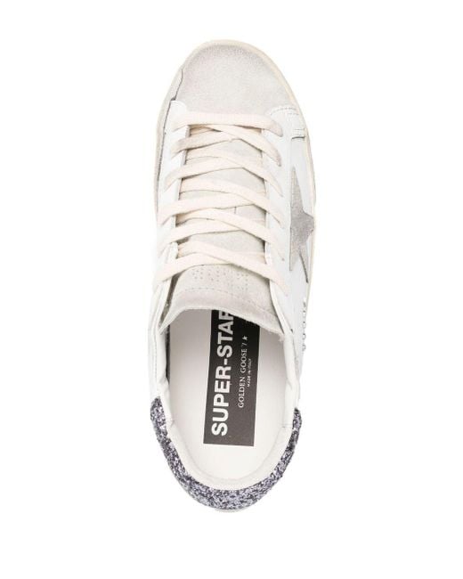 Sneakers Super-Star dettaglio brillantini di Golden Goose Deluxe Brand in White