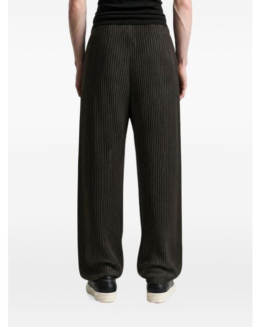 Homme Plissé Issey Miyake Gray Pleated Trousers for men