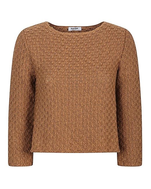 Maglia Girocollo di Base London in Brown