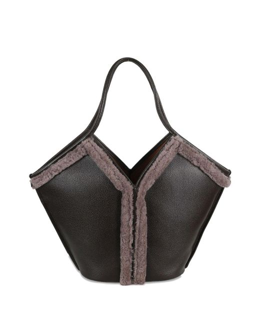 Borsa Tote Con Orlo di Hereu in Black