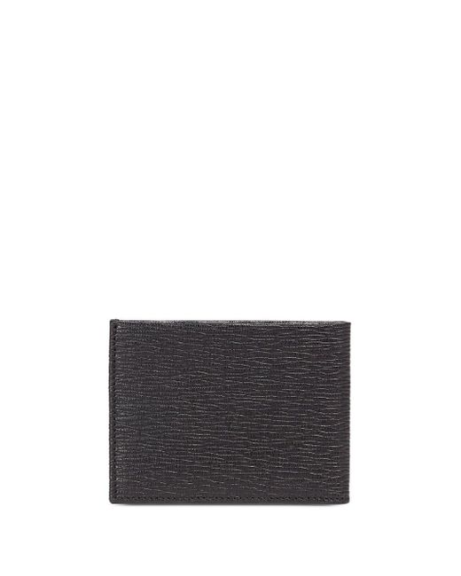 Ferragamo Black Gancini-plaque Leather Wallet for men