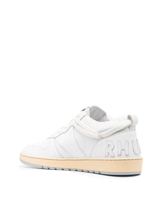 Rhude White Leather Shoes for men