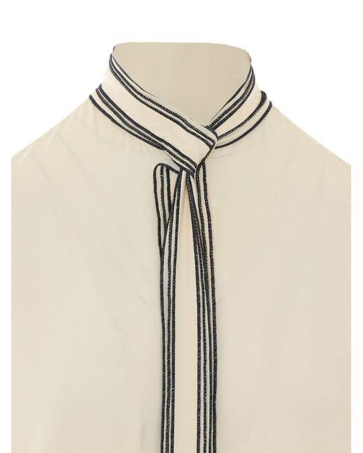 Fabiana Filippi White Silk Blend Shirt