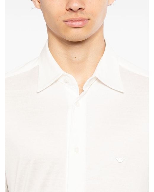 Emporio Armani White Cotton Shirt for men