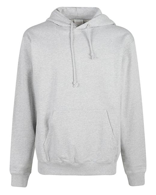 Stockholm Surfboard Club Gray Printed Cotton Hoodie for men