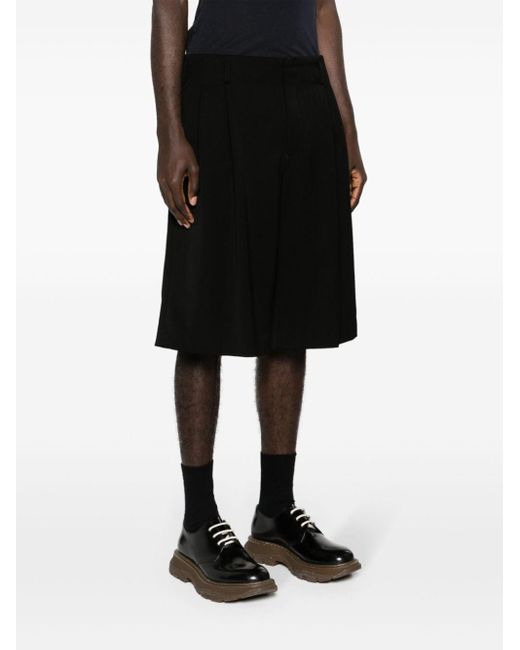 Comme des Garçons Black Pleat-detail Tailored Shorts for men