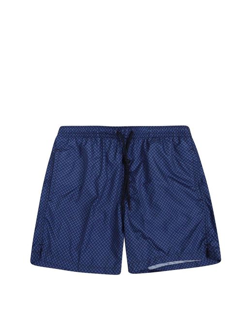 Drumohr Blue Drawstring Swim Trunks for men