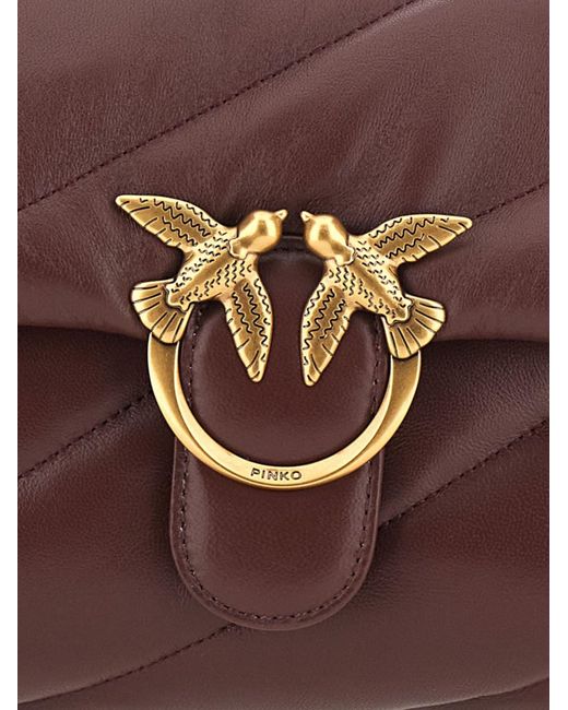 Pinko Brown Love Classic Puff Bag