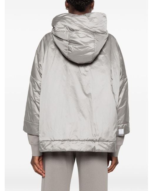 Max Mara Gray Nylon Padded Blouson Jacket