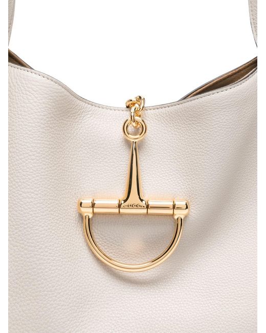 Gucci White Softbit Leather Shoulder Bag