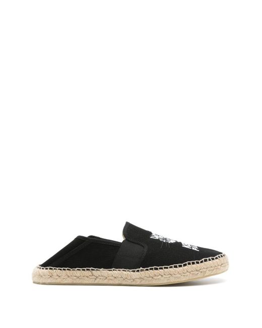 KENZO Black Paris Canvas Espadrilles for men