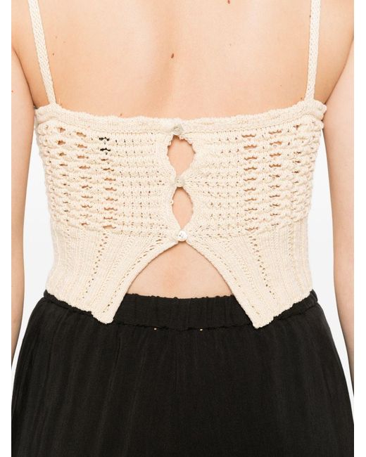 Forte_forte Natural Knitted Bralette Top