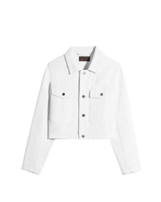 Lemaire White Cotton Cropped Jacket
