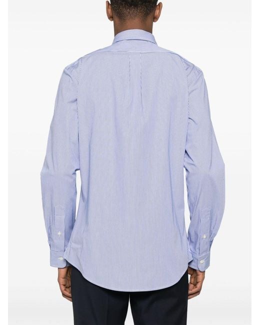Polo Ralph Lauren Blue Tailored Long Sleeve Sport Shirt for men