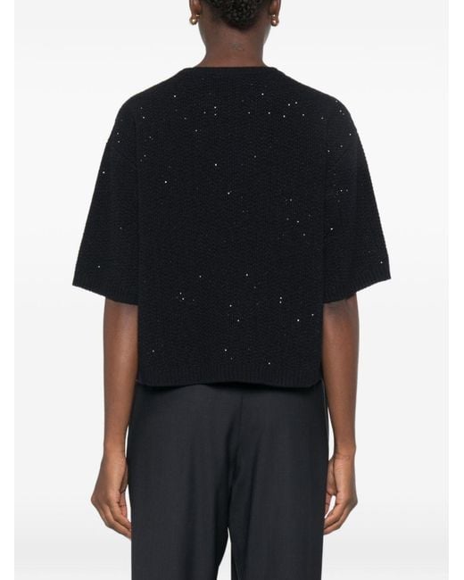 Fabiana Filippi Black Wool Blend Sweater