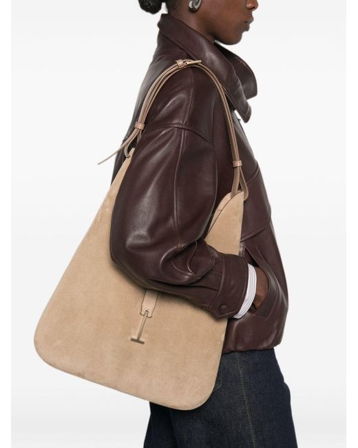 Tom Ford Natural Suede Leather Medium Hobo Bag